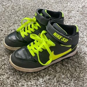 Size: 3Y Neon Hightop Nikes